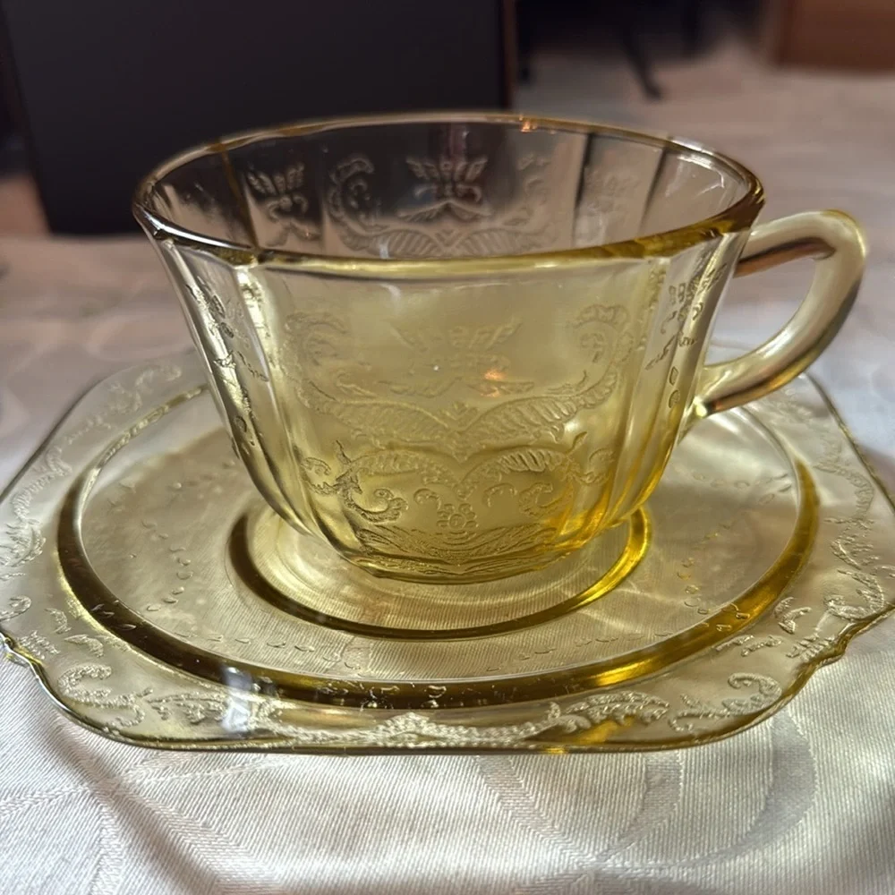 Vintage Federal Glass Amber Yellow from the Depression Era